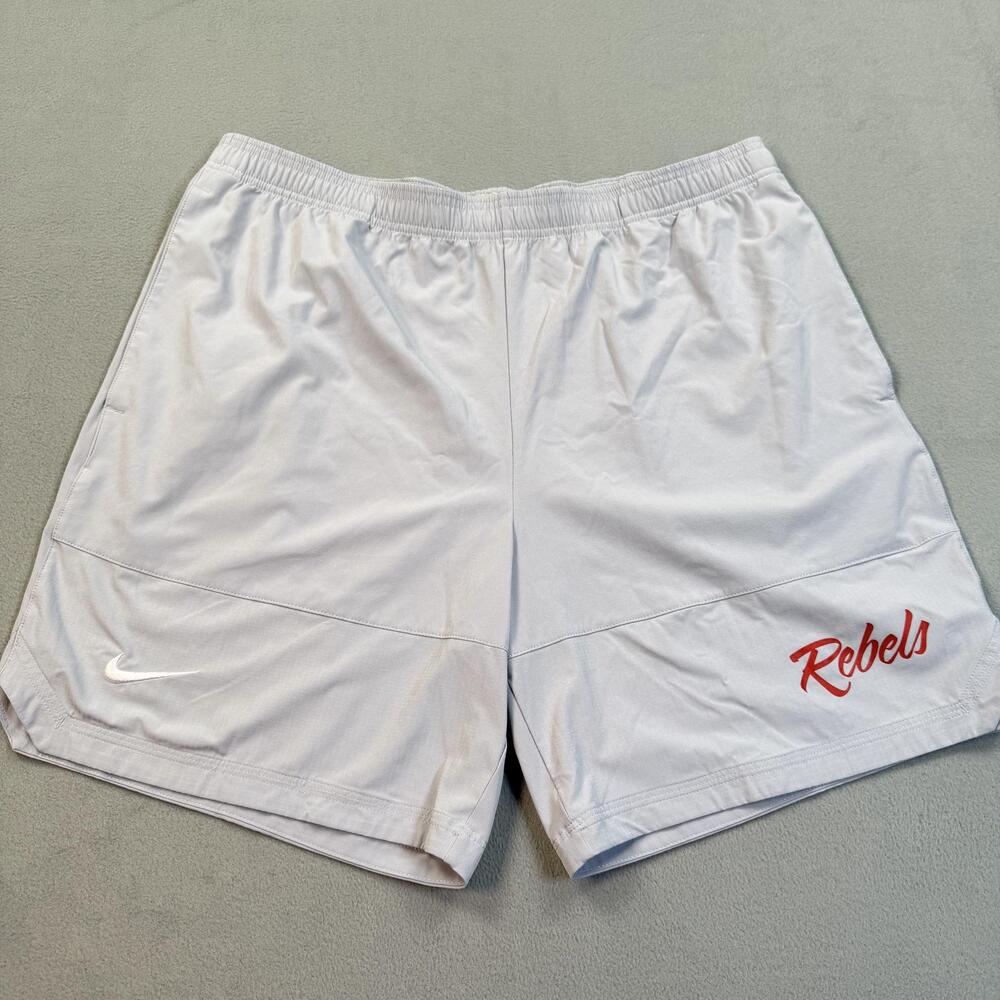 UNLV Rebels Shorts Mens XL Gray 8 Inseam Athletic Nike Dri-Fit Running Training